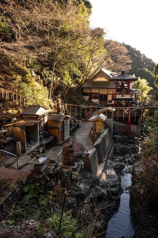 ichinotaki temple and the waterfall